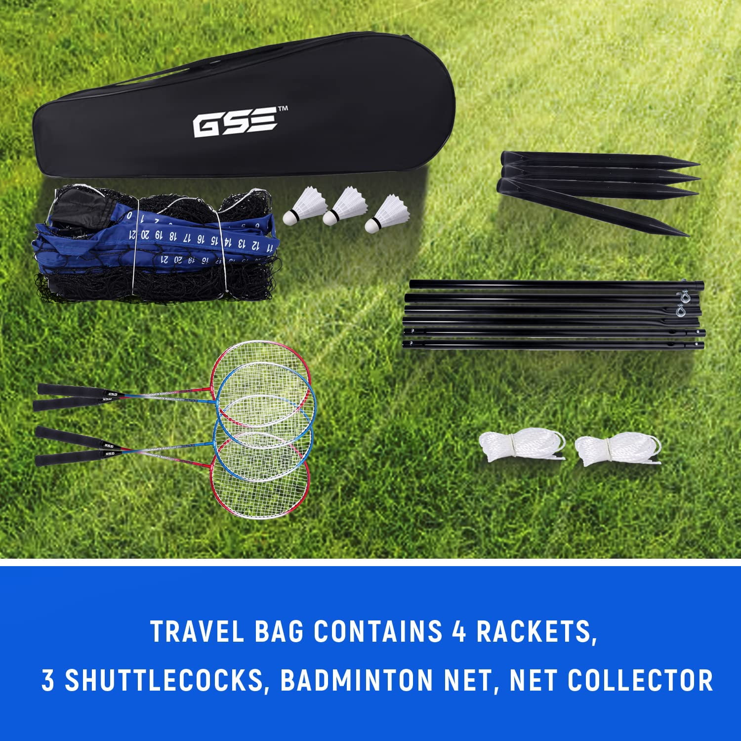 Outdoor Yard Net Game Set For Backyards  Parks Beach Lawn. Volleyball Badminton Or Combo Available