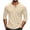 Beige, variant on YODETEY Men's Long Sleeve Casual Henley Shirt with Pocket, Everyday Soft Basic Henleys for Mens,Big and Tall Yellow,Size S-5XL