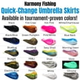 thumbnail image 2 of Harmony Fishing  Quick Change Umbrella Skirts for Fishing Jigs, Spinnerbaits, Buzzbaits, Lures, Baits 10 Pack Chrome, 2 of 5