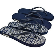 MUK LUKS Flat Flip Flops 2 Pair Packs