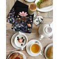 thumbnail image 4 of Black Spring Floral Kitchen Dish Towels for Drying Dishes Set of 3, Elegant Flowers Farmhouse Botanical Waffle Weave Microfiber Hand Tea Bathroom Towels Quick Dry & Absorbent Towel 15.7x23.6, 4 of 7