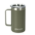thumbnail image 3 of Ezprogear 24 oz Olive Green Stainless Steel Coffee Mug Camping Tumbler Double Wall Vacuum Insulated with Straws, Handle and Lid, 3 of 7