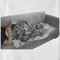 thumbnail image 6 of Kabuki Soft Flannel Fleece Throw Blanket, Warrior Samurai Drawing Style with Angry Expression Historical Artwork, Cozy Plush for Indoor and Outdoor Use, 60" x 80", Black White, by Ambesonne, 6 of 6