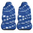 thumbnail image 2 of LNWH Car Seat Covers, Blue White Winter Snowflakes Car Interior Seat Covers - Universal Fit Most Cars, SUV, Trucks, 2pcs Car Seat Protectors, 2 of 8