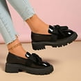 thumbnail image 5 of Women's Cute Bowknot Design Loafers Trending Solid on Loafers for Daily Wear Color Black Size 40, 5 of 7