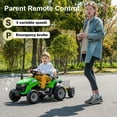 thumbnail image 4 of TOKTOO 24V Powered Ride on Tractor Max 4.3Mph w/ EVA Tires, Tippable Trailer, Remote Control, Tractor Ride on Toy for Kids-Green, 4 of 15
