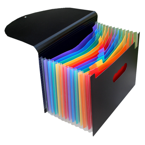 Desk Stand Receipt Folder - 13 Pockets Expanding Accordion Large Capacity Document Folder