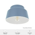thumbnail image 7 of Hunter - Cranbrook 1-light Indigo Blue, Medium Size Flush Mount Light, Dimmable, Modern Style, Bell Shaped, for Bedrooms, Dining, Living Rooms - 19173, 7 of 7
