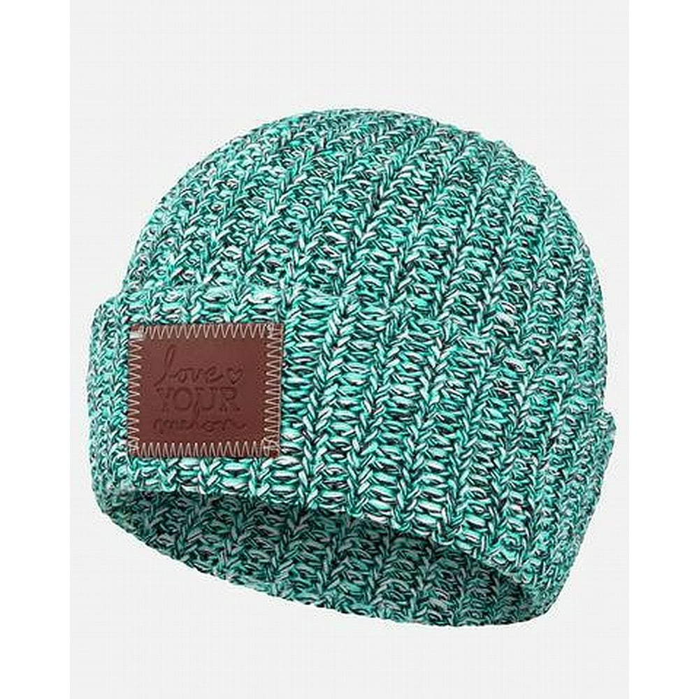 Love Your Melon Women's Beanie Mint One Logo Cuffed Knit One Size