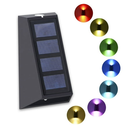 

2pc Fence Light Wall Light Outdoor Light Garden Villa Decoration RGB Light Solar LED Path Lighting Landscape Lights Lawn Light Garden Decoration Light