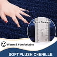 thumbnail image 3 of Alfombra de baño Arotive Luxury Chenille extra suave de 90 x 60 cm, color azul marino, 3 of 8