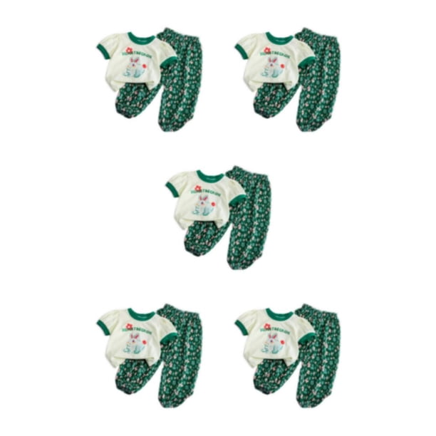 Minnieouse Conjunto de ropa bonita para niñas, camiseta de manga corta de conejo de verano, pantalones finos con estampado de flores y insectos, Type2 NO2