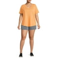 thumbnail image 2 of Terra & Sky Women's Plus Size V-Neck Tee with Short Sleeves, 2 of 5