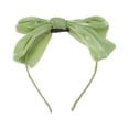 thumbnail image 4 of Unique Bargains 1 Pc Exquisite Gauze Shiny Silk Bow Headband Green, 4 of 6
