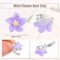 thumbnail image 6 of Unique Bargains 20pcs Small Flower Hair Clips Mini Flower Hair Clips for Girls Cute Mini Hairpin Hair Accessories Purple, 6 of 7