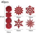 thumbnail image 2 of 40 Pcs Glitter Snowflake Ornaments,plastic Snowflake Hanging Decor, 2 of 5