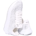 thumbnail image 4 of Guess Deglitz Women's Lace Up Rhinestone Trainers In Silver Size 5.5, 4 of 6