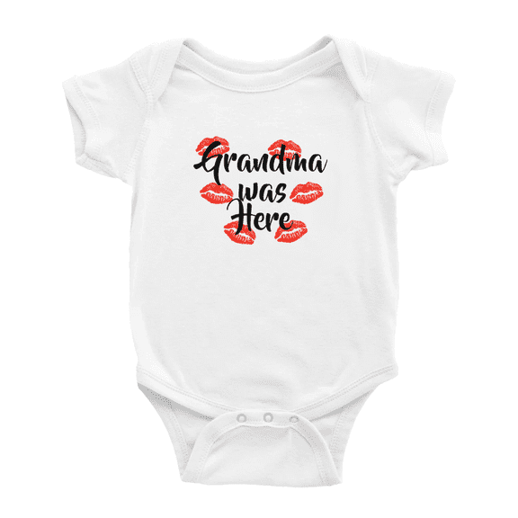 Grandma was Here Funny Baby Outfits Boy Girl Unisex