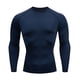 thumbnail image 1 of sweethay Ropa interior térmica para hombre, medias elásticas deportivas de secado rápido, para esquiar, correr, capas Base cálidas, ropa deportiva de Camisetas XL Azul marino sweethay AP013385-18, 1 of 6