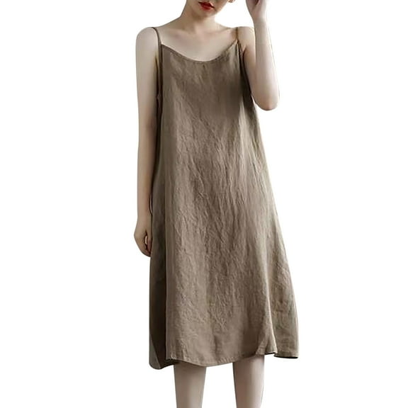 Pure Linen Sleeveless Tank Top for Plus Size Women Loose, Casual, Mid Length Vest, Comfortable and Breathable, Multiple Sizes