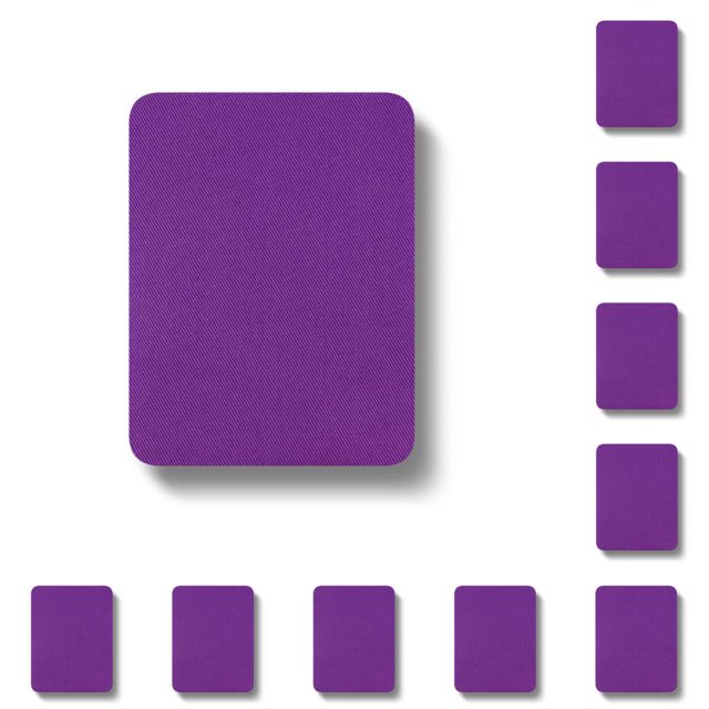 Matsuzay Parches para planchar Parche de reparación Rodilla Codo Adorno Estilo simple Suministros para el hogar Juego de herramientas para ropa Violeta 10piezas