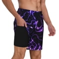 thumbnail image 2 of Fotbe Galaxy Lightning Traje de Baño para Hombre – Shorts de Natación de Secado Rápido con Forro y Bolsillos-XX-Large, 2 of 6