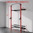 thumbnail image 6 of JoanKaren Folding Squat Rack with LAT Pulldown System Exercise Power Cages,Landmine and Pull Up Bar,Black&Red, 6 of 9