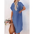 thumbnail image 3 of CUPSHE Women's Dress Short Bell Sleeve Button Down Casual Shirt Dresses, 3 of 5