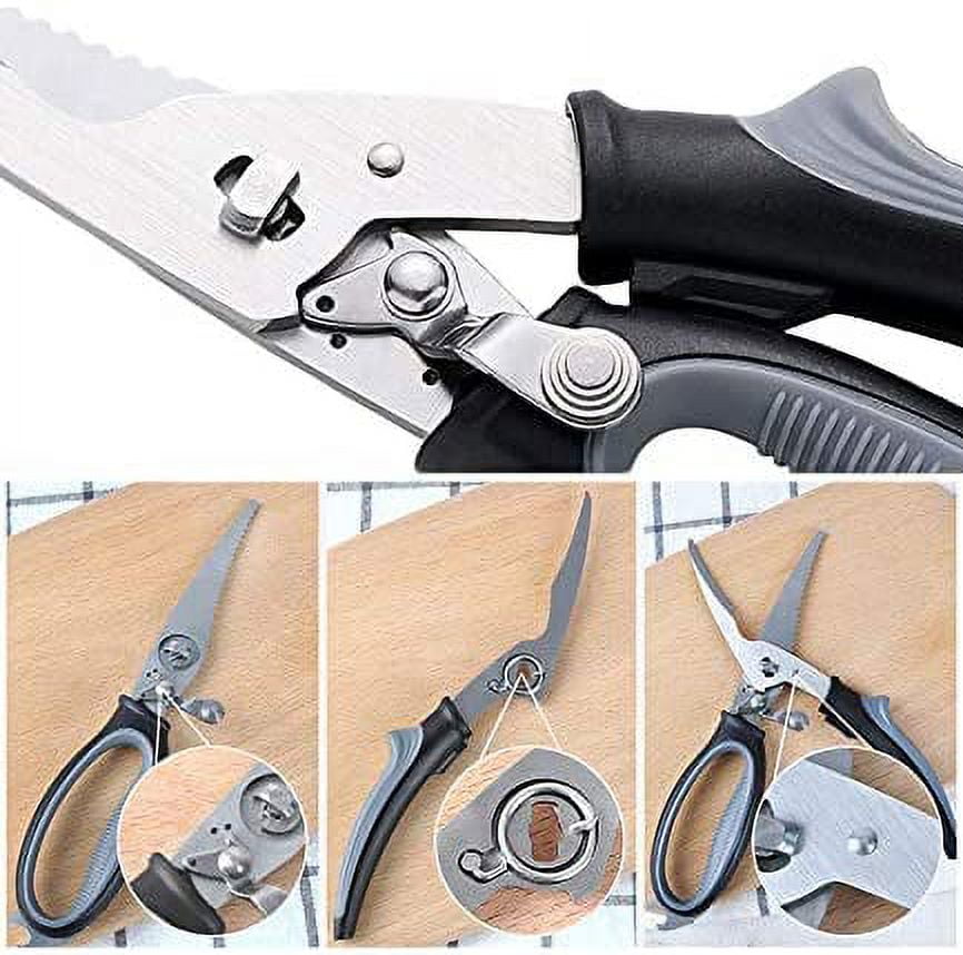 Gerior Come-Apart Kitchen Shears - Heavy Duty Culinary Scissors for Cutting Poultry, Fish, Meat, Food - Large Size (9.25 inch) - Ultra
