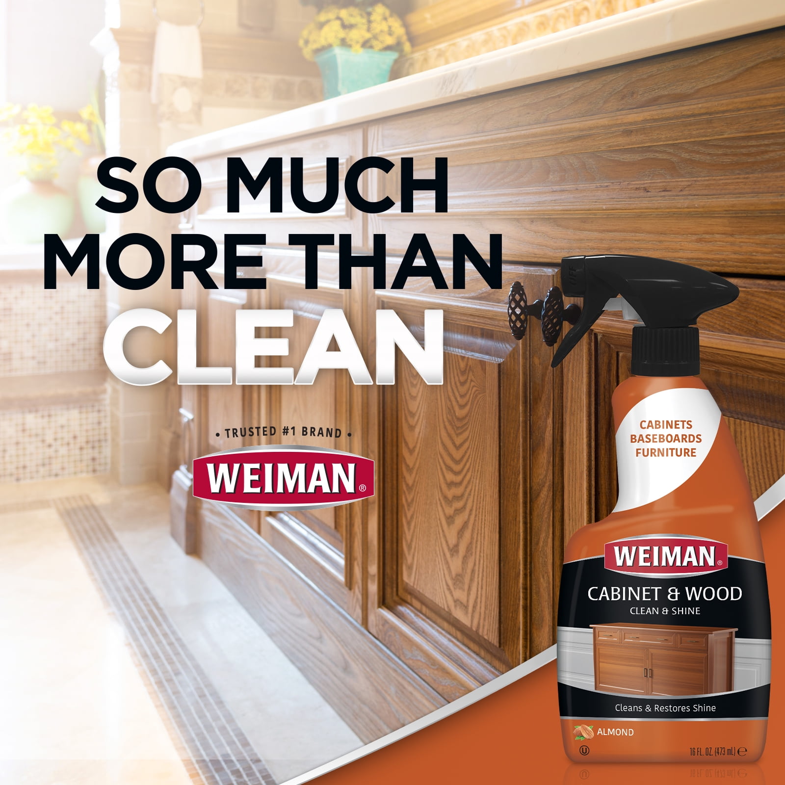 Weiman Wood Cleaner and Polish Wipes - 2 Pack - For Cleaning Furniture, to  Beautify and Protect, No Build-Up, Contains Ultra Violet Protection