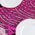 thumbnail image 6 of BalsaCircle 12x108 in Fuchsia Silver Mesh Wavy Embroidered Sequins Table Runner Party Events Reception Decorations Supplies, 6 of 8