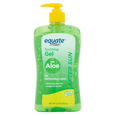 (2 pack) Equate After Sun Soothing Gel with Aloe, 20