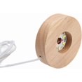 thumbnail image 1 of Base de Lumière LED, Support d'Affichage Rond en Bois, Base d'Affichage LED Colorée USB pour Art en Cristal (Lumière Blanche), 1 of 8
