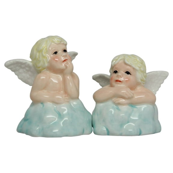 Pacific Giftware Cupid Angels - Magnetic Salt & Pepper Shakers - They Kiss