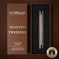 thumbnail image 3 of By MILLY Professional Slanted Tweezers for Women & Men - High Carbon Stainless Steel Sharp Tweezers - Tweezers for Women Facial Hair Plucking, Hand-Filed & Aligned Precision Slant Tips - Rose Gold, 3 of 8