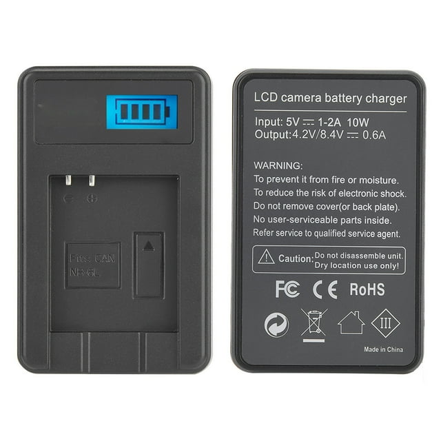 Battery Charger, Overcharge Protection Single Slot Battery Charger Black Color Microcomputer Digital Chip For SX710 Camera