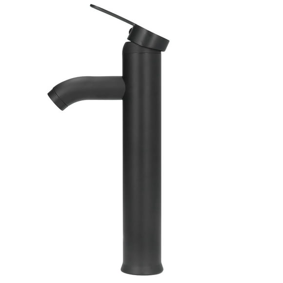 Black Faucet Bathroom, Matte Black Easy Control Vessel Sink Faucet Stainless Steel Sturdy Durable For Toilet