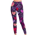 thumbnail image 5 of Fgvctg Valentines Day Leggings for Women Full Length Stretch Workout Leggings Cute Love Heart Print Trendy Outfit Yoga High Waisted Thermal Joggers Clothes Blue L, 5 of 5