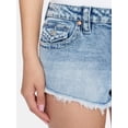 thumbnail image 4 of Madden NYC Women’s Frayed Denim Shorts, Sizes 00-18, 4 of 5