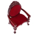 thumbnail image 1 of 2x 1/12 Casa de Accesorios en Miniatura Taburete de Maciza Modelo Rojo Decoración perfke Sillón en miniatura de casa de muñecas, 1 of 8