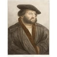 thumbnail image 2 of Francesco Bartolozzi 19x24 Gold Ornate Framed and Double Matted Museum Art Print Titled - Portrait of Hans Holbein at Kensington Palace (1798), 2 of 4