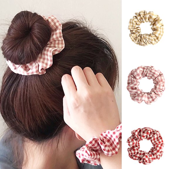 SPRING PARK Girl hair scrunchie fabric elastic bobble ponytail holder girls Hairband