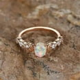 thumbnail image 3 of Moon Of My Life Oval Cut Opal Ring In 14k Rose Gold Plated Opal Engagement Ring Vintage Opal Wedding Ring Unique Bridal Ring For Women Gift, 3 of 4