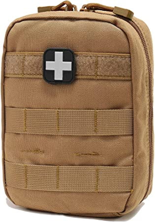 MOLLE First Aid Pouch - Empty Tactical Trauma Kit For Outdoor & Emergency Use