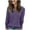 Purple, variant on Sweaters for Women Casual Solid Fall and Winter Long SLeeve Shirt Knitted Pullover Loose Sweater Tunic Tops