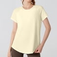 thumbnail image 2 of T-shirt Décontracté à Col Rond Respirant pour Hommes Femmes Été Tenue de Sport Léger Confortable Couleur Unie Design Ajouré, 2 of 6