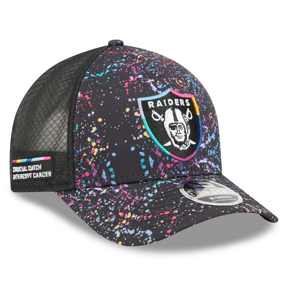 Youth New Era Black Las Vegas Raiders 2025 NFL Crucial Catch 9FORTY Adjustable Hat