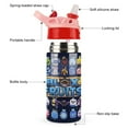 Blox Fruits Water Bottle with Straw Vacuum Insulated Stainless Steel