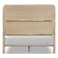 thumbnail image 5 of Furniture of America Riven Queen Upholstered Arched Headboard Solid Wood Panel Bed, Natural, 5 of 13