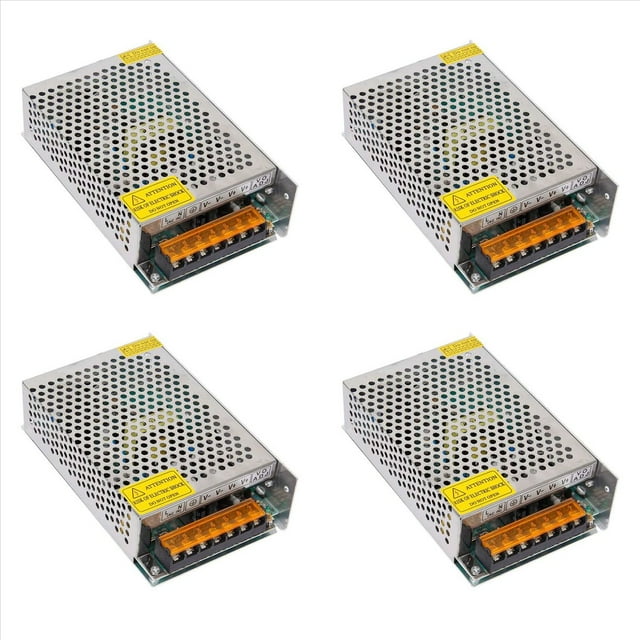 4X DC 12V 10A 120W Transformador Regulado de Fuente de Alimentacion Conmutada / Transformador de Potencia de Aluminio Disenado Seguro Con Sobrecarga
